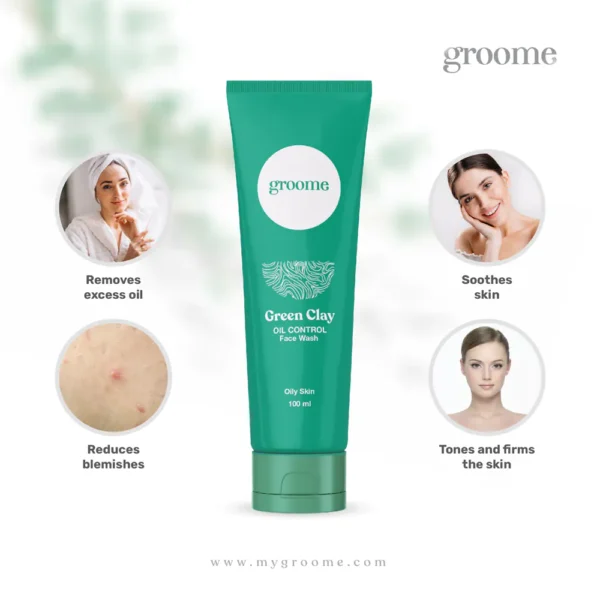 Groome Green Clay Oil Control Face Wash