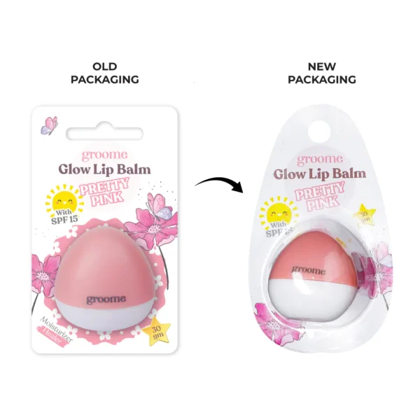 Groome Glow Lip Balm With SPF 15 – Pretty Pink