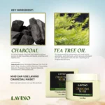 Lavino Charcoal Mask Infused With Tea Tree Oil (50gm)